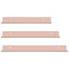 vidaXL Flytande hylla V&auml;ggmonterad 3 pcs Rosa 40 x 9 x 2,5 cm St&aring;l
