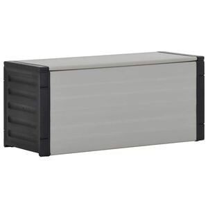 vidaXL Tr&auml;dg&aring;rdsavfallsl&aring;da gr&aring; 85x34x40 cm