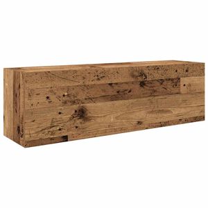 vidaXL V&auml;ggsk&aring;p f&ouml;r badrum &aring;ldrat tr&auml; 100x25x30 cm konstruerat tr&auml;