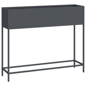 vidaXL H&ouml;jdtr&auml;dg&aring;rdsplanterare Antracit 100 x 26 x 82 cm St&aring;l
