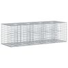 vidaXL Gabion upph&ouml;jd s&auml;ng 180 x 60 x 55 cm Galvaniserat st&aring;l Silver