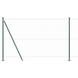 vidaXL Hexagonal st&auml;ngsel med betongfundament 10 x 1,6 m Gr&ouml;n Mesh