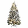vidaXL Plastgran med g&aring;ngj&auml;rn 300 LEDs & kulor 300 cm