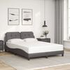vidaXL Bed Frame without Mattress "Zadar" Grey 120x200 cm Faux Leather