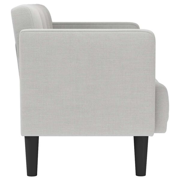 vidaXL Loveseat soffa molngr&aring; 111 cm tyg