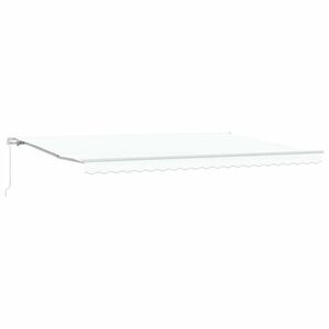 vidaXL Utf&auml;llbar markis Vit 500 &times; 350 cm Polyester och aluminium