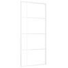 vidaXL Skjutd&ouml;rr frostat ESG-glas och aluminium 90x205 cm vit