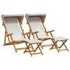 vidaXL Deck Chair 4 pcs 3 Position Massiv Eukalyptus Tr&auml; Gr&auml;ddvit