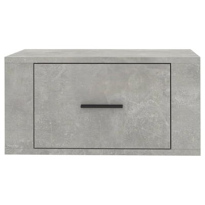 vidaXL Väggmonterat sängbord betonggrå 50x36x25 cm