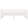 vidaXL Utdragbar dagb&auml;dd vit 2x(80x200) cm massiv furu