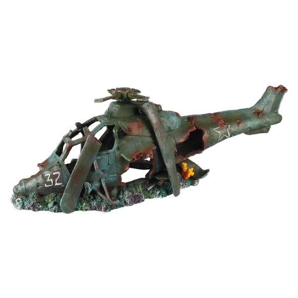 Aqua d'ella Akvariedekoration helikopter 19x8x10,5cm polyresin