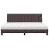 vidaXL Bed with Mattress "Hanko" Dark Brown 180x200 cm Fabric