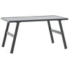 vidaXL Soffbord f&ouml;r tr&auml;dg&aring;rd svart 90x45x35 cm pulverlackerat st&aring;l