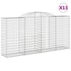 vidaXL Gabioner b&aring;gformade 13 st 300x50x140/160 cm galvaniserat j&auml;rn