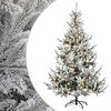 vidaXL Plast Hingad Julgran 120 cm 150 LED-lampor Varmvit
