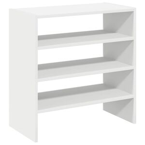 vidaXL Skohyllor 2 st stapelbara vit 60x30x30,5 cm