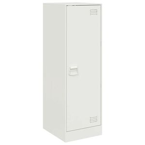 vidaXL Sk&auml;nk vit 34,5x39x107 cm st&aring;l