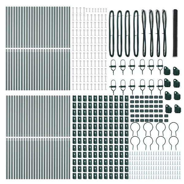 vidaXL St&auml;ngselstolpe Gr&aring; 100 x 1,5 m (25 mm maska) St&aring;l och PVC