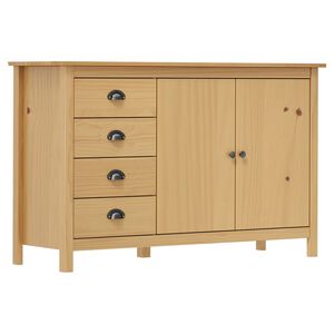 vidaXL Sk&auml;nk Hill honungsbrun 130x40x80 cm massiv furu