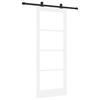 vidaXL Skjutd&ouml;rr ORKDAL Vit 83 x 211 cm Massivt talltr&auml; och glas