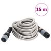 vidaXL Slang med sprutmunstycke silver 0,6" 15 m rostfritt st&aring;l