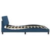 vidaXL Bed Frame without Mattress "Hanko" Blue 180x200cm Fabric