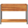 vidaXL Odlingsl&aring;da med hylla 110x45x80 cm massiv akacia och st&aring;l