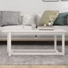 vidaXL Soffbord vit 110x55x45 cm massiv furu