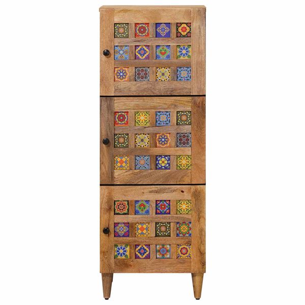 vidaXL Sk&aring;p med lagring Naturf&auml;rg 40 x 33 x 110 cm Massivt mangotr&auml;