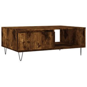 vidaXL Soffbord r&ouml;kf&auml;rgad ek 90x60x35 cm konstruerat tr&auml;