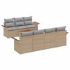 vidaXL Tr&auml;dg&aring;rdsoffset 8 st 7-Antal sittplatser Beige och Ljusgr&aring;