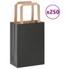vidaXL Pappersp&aring;sar 250 st med handtag svart 15x8x21 cm
