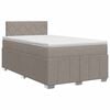 vidaXL Kontinentals&auml;ng med madrass Taupe 120 x 190 cm Tyg