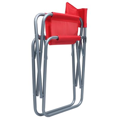 vidaXL Regissörsstol 2 st stål röd