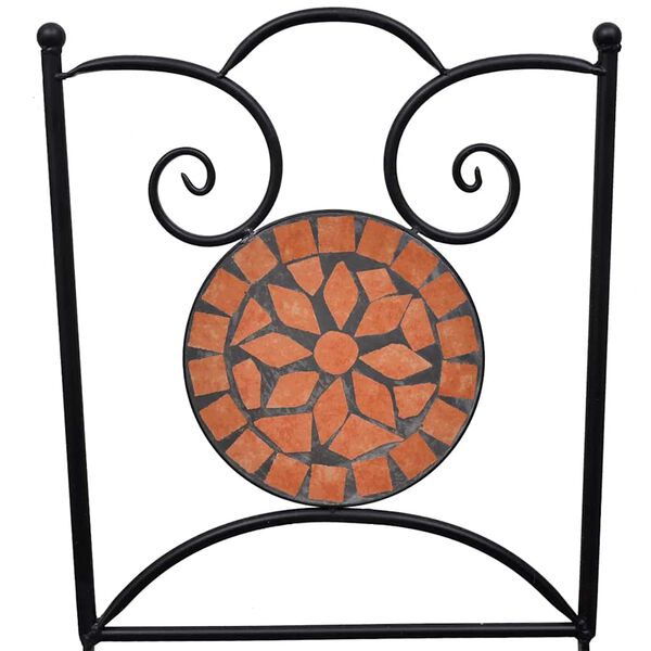 vidaXL Hopfällbara caféstolar 2 st keramik terrakotta