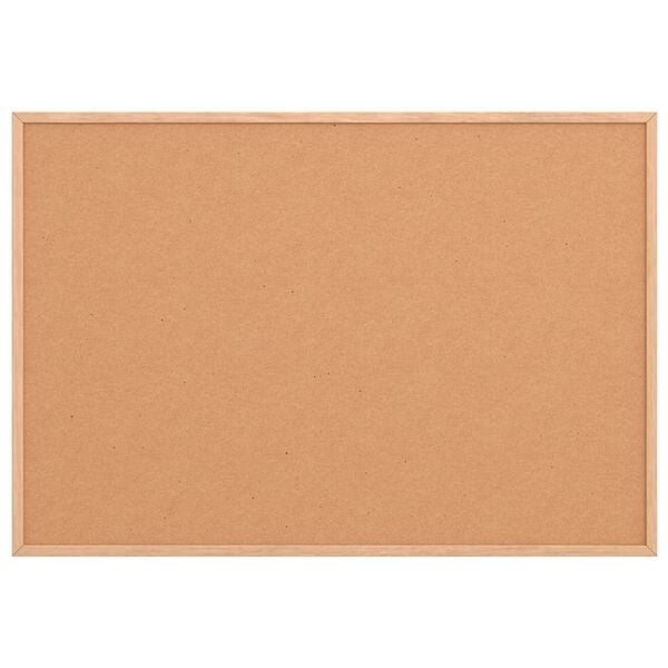 vidaXL Korktavla med massiv fururam 80x55 cm