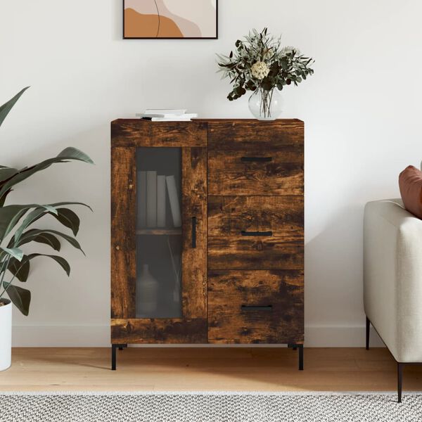 vidaXL Sk&auml;nk r&ouml;kf&auml;rgad ek 69,5x34x90 cm konstruerat tr&auml;