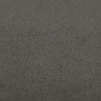 vidaXL Ramsäng med madrass mörkgrå 140x190 cm sammet