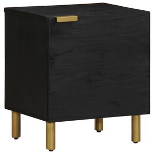 vidaXL S&auml;ngbord svart 40x33x46 cm massivt mangotr&auml;