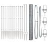 vidaXL Sexkantigt staket med stolpe 10 x 1,2 m Galvaniserat st&aring;l Mesh