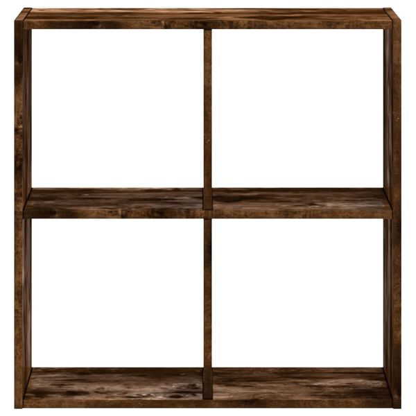 vidaXL Bokhylla rökfärgad ek 68,5x32x68,5 cm konstruerat trä