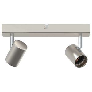 vidaXL Takspotlight med str&aring;lkastare Nickel 26 x 6,5 x 11,5 cm Metall