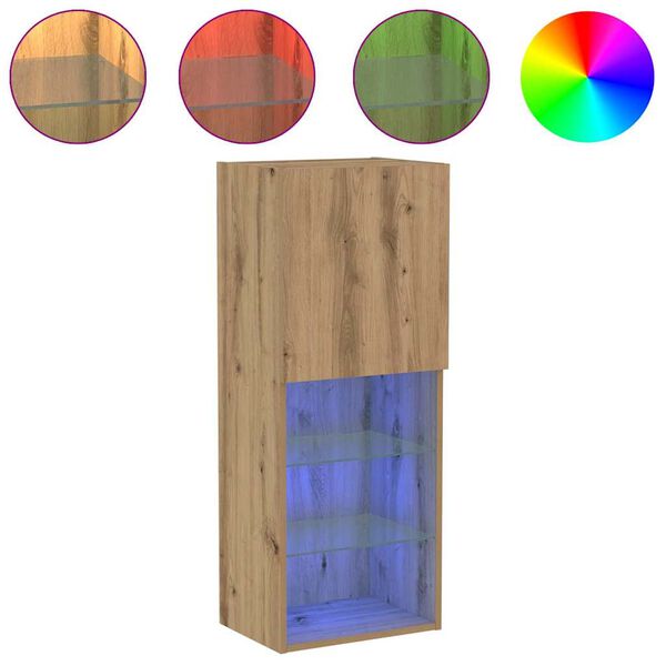 vidaXL TV-bänkset Artisan Ek 40,5 x 30 x 102 cm Konstruerat trä