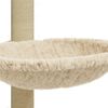 vidaXL Klösträd med klöspelare sisal gräddvit 74 cm