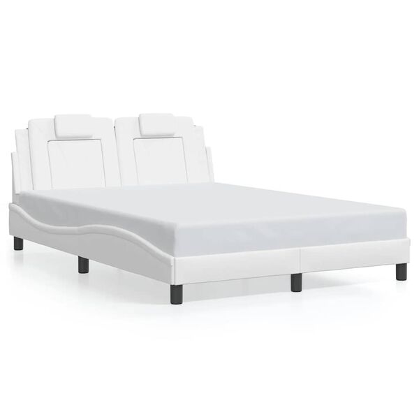 vidaXL Bed Frame "Viana" without Mattress White 120x200 cm Faux Leather
