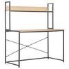 vidaXL Datorbord svart och ek 120x60x138 cm