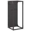 vidaXL Vedst&auml;ll svart 25x25x60 cm kallvalsat st&aring;l