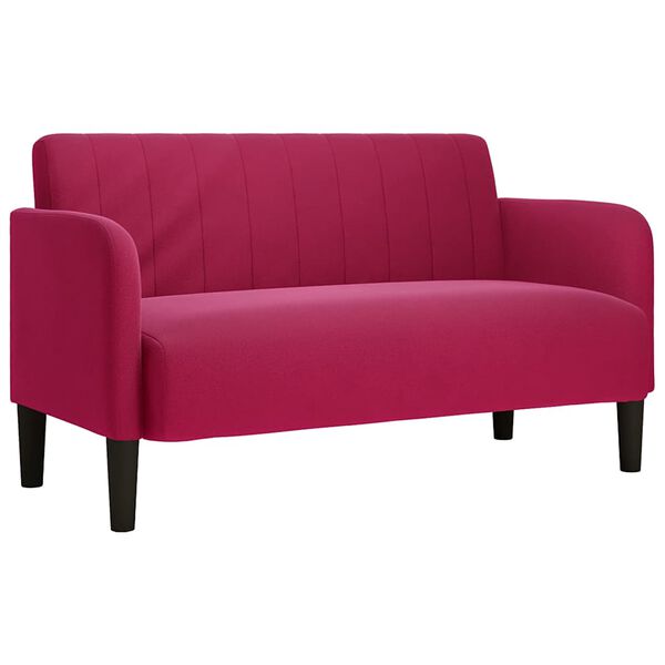 vidaXL Loveseat soffa vinr&ouml;d 109 cm sammet
