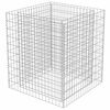 vidaXL Planteringsgabion upphöjd galvaniserat stål 90x90x100 cm