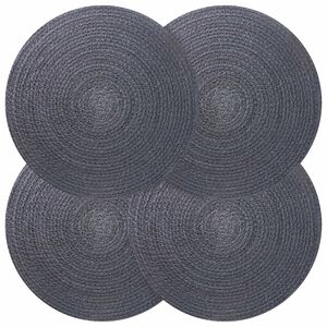 vidaXL Jute Placemats 4 st M&ouml;rkgr&aring; 100% Tossa Jute
